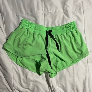 Lululemon Hotty Hot Short Neon Green 2.5”